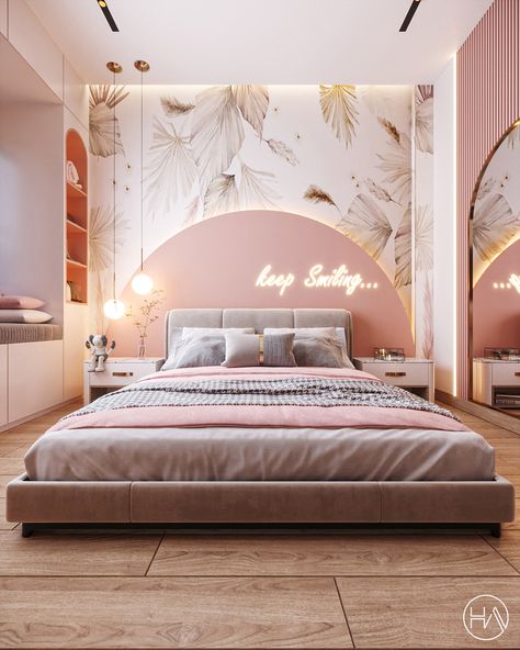 Girl Bedroom on Behance Decent Bed Design, Modern Bedroom Wardrobe, Bedroom Behance, Beautiful Bed Designs, Bedroom Pop Design, Bed Design Ideas, Girls Room Design, Bedroom Cupboards, Bedroom Cupboard