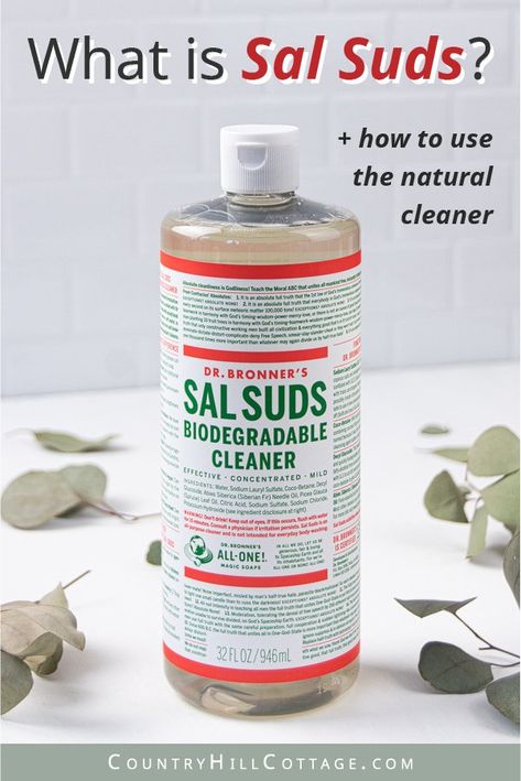 Sal Suds All Purpose Cleaner, Dr Bronners Carpet Cleaner, Sal Suds Uses, Dr Bronners Dish Soap, Sal Suds Recipes, Sal Suds Dish Soap, Dr Bronners Recipes, Castile Soap Laundry Detergent, Sals Suds