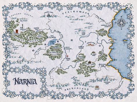 Narnia Map Printable, Narnia Journal, Narnia Map, Map Of Narnia, Guitar Types, Calligraphy Map, Book Maps, Narnia Quotes, Fantasy Map Making