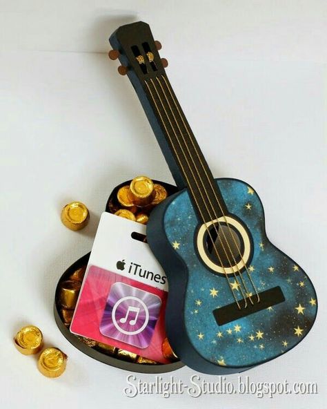 Paper Guitar, Filipino Celebrities, Diy Cardboard Toys, Cardboard Toys, Guitar Gifts, Classroom Art Projects, Instruções Origami, Diy Watercolor Painting, Explosion Box