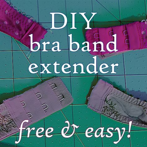 DIY // How to make a bra band extender / lengthen your bra band when the cups fit nicely but you're suffocating by the afternoon! Great for pregnancy! Diy Bra Extender, Bra Hacks Diy, Sewing Bras, Old Bras, Diy Bra, Bra Extender, Bra Making, Nursing Bras, Bra Hacks