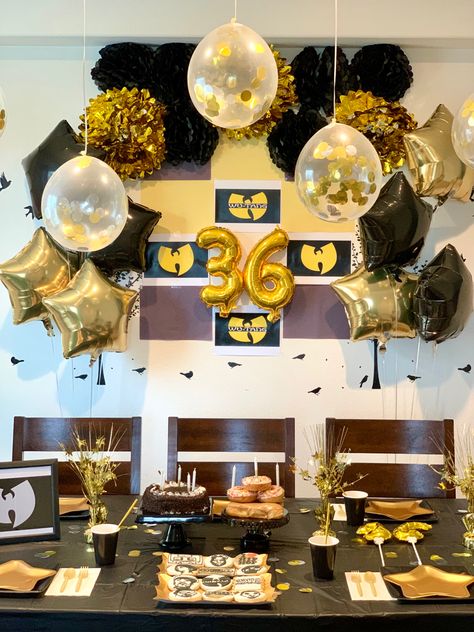 Wu Tang Birthday Party, Hip Hop Bday Party Ideas, Pickle Party, Hip Hop Birthday Party, Hip Hop Birthday, Moms 50th Birthday, Dirty Thirty, Birthday Stuff, Wu Tang Clan