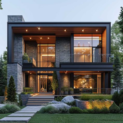 3+ Bold and Beautiful Color Schemes for Modern Home Exteriors • 333+ Images • [ArtFacade] Modern Home Ideas Exterior, Modern Town House Exterior, Beautiful Homes Exterior Modern, Modern House With Balcony, Modern Simple House, Modern Villa Exterior, Modern Home Exteriors, Exterior Color Combinations, Add Curb Appeal