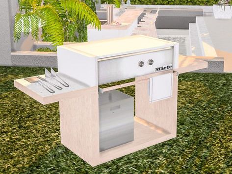 Sims 4 Cc Modern, Sims Wallpaper Cc, Outdoor Bbq Area, Sims Wallpaper, Bbq Area, Sims 4 Cc Mods, The Sims 3, Outdoor Bbq, Barbecue Grill