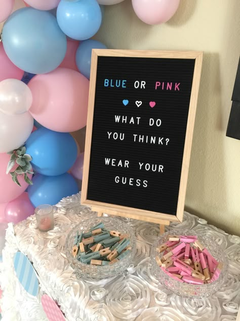 Gender Reveal Ideas Diy Decoration, Games At Gender Reveal Party, Gender Reveal Party Letter Board Ideas, Guess Gender Game, Gender Reveal Ideas Decorations Simple, Gender Games Reveal, Gender Reveal Decoration Ideas For Party, Different Types Of Gender Reveals, General Reveal Party Ideas