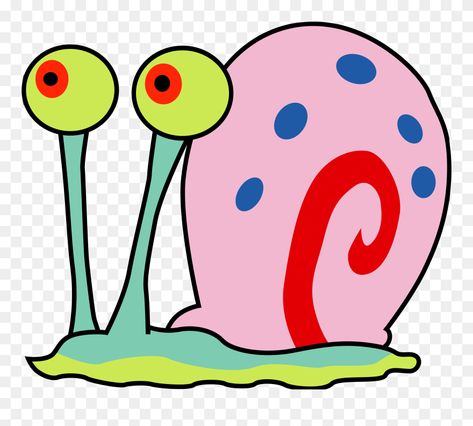 Cartoon Animal Characters, Snail Picture, Snail Clipart, Gary Snail, Spongebob Gary, Snail Drawing, Cartoon Snail, Gary The Snail, Snail Tattoo