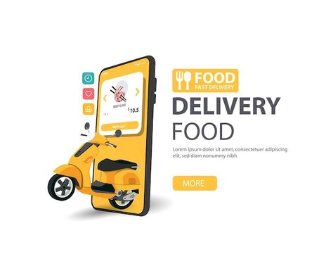 Food App Ads Creative, Delivery Advertising Creative, Delivery Poster Design Ideas, Food Delivery App Creative Ads, Online Order Design, Food Delivery Ads Creative, Online Food Delivery Poster, Download App Poster, Delivery Food Poster