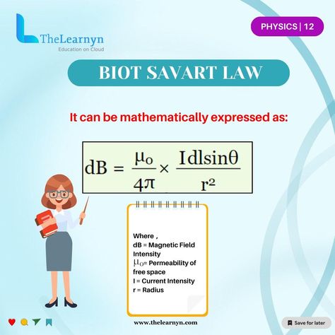 Unveiling the magic of electromagnetic fields with the BIOT Savart Law! Dive into the physics behind magnetic interactions and witness the elegant dance of currents and magnetic fields. The BIOT Savart Law, a fundamental principle in electromagnetism, beautifully describes how a steady current generates a magnetic field around it. Named after Jean-Baptiste Biot and Félix Savart, this law unveils the intricate relationship between electric currents and the resulting magnetic fields. Throu... Electromagnetic Field, Magnetic Field, Jean Baptiste, Free Space, The Magic, Diving, Physics, Magnets, Education