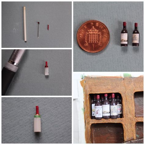 Diy Barbie House, Diy Science Experiments, Mini Wine Bottles, Dollhouse Miniature Tutorials, Doll Furniture Diy, Diy Doll Miniatures, Doll House Crafts, Art Birthday Party, Pinterest Diy Crafts