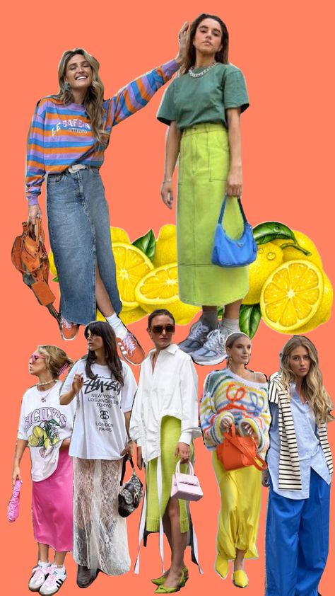 color ss24 happy lemon lime orange Lime Green Outfit Ideas, Lime Outfit, Lime Green Outfit, Lime Lips, Lime Green Outfits, Green Outfit Ideas, Goa Outfits, Fun Outfits, Dopamine Dressing