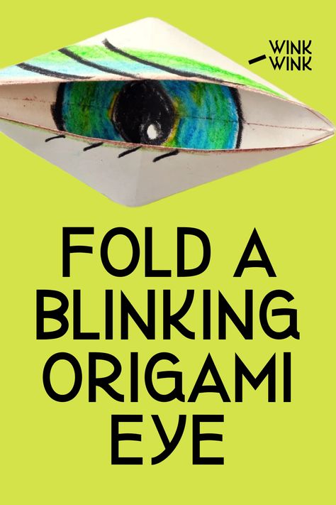 Blinking Origami Eyeball Craft for Kids | Kids Activities Blog Eyeball Craft, Origami Eye, Kids Science Fair Projects, Origami Christmas Ornament, Snail Craft, Eyeball Art, Kids Origami, Rose Crafts, Science Projects For Kids