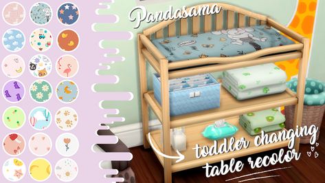 Toddler Changing Table, Los Sims 4 Mods, Sims Baby, Cc Furniture, Cc Shoes, Sims 4 Bedroom, Free Sims 4, The Sims 4 Packs, Sims 4 Game Mods