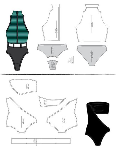 Sewing Swimwear, Swimwear Pattern, Sewing Lingerie, Swimsuit Pattern, Diy Vetement, Creation Couture, Swimsuit Models, Diy Sewing Clothes, Clothes Sewing Patterns