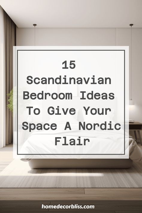 Explore these 15 Scandinavian bedroom ideas to bring a touch of minimalist, cozy charm to your space. From clean lines and natural textures to neutral color palettes and functional design, elevate your bedroom with the simplicity and serenity of Scandinavian style. Whether you are looking for inspiration for a complete bedroom makeover or just want to add some Nordic flair, these ideas will help you create a calm and inviting atmosphere in your home. Scandinavian Interior Ideas, White Rooms Bedroom, Bed Scandinavian Style, Swedish Bedroom Ideas, Scandinavian Bedroom Furniture, Scandi Bedroom Inspirations, Whole Bedroom Design, Scandinavian Master Bedrooms Decor, Bedroom Inspirations Master Scandinavian