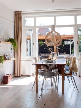 House Tour: A Scandinavian Meets Boho Stye Dutch Home | Apartment Therapy Ikea Kitchen Lighting, Kitchen Decor Inspiration, Dutch House, Stylish Curtains, Bedroom Images, Elegant Dining Room, Kitchen Trends, Elegant Dining, Living Room Coffee Table