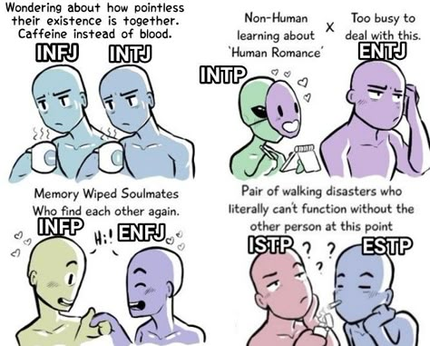 MBTIs Ships
intj & infj
intp & entj
infp & enfj
istp & estp Istp Estp Relationship, Enfj Infp Relationship, Entj And Infp Friendship, Infp Enfj Relationship Memes, Mbti Intp X Entj, Intj Estp Relationship, Infj X Intj Relationship, Intp Enfj Relationship, Istp Intj Relationship