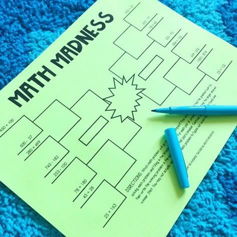 Math Month Ideas, Engaging Math Activities, Math Week Ideas, March Madness Math Ideas, Math Craft 3rd Grade, 4th Grade Math Projects, March Madness Math Activities, 3rd Grade Math Activities, March Madness Activities