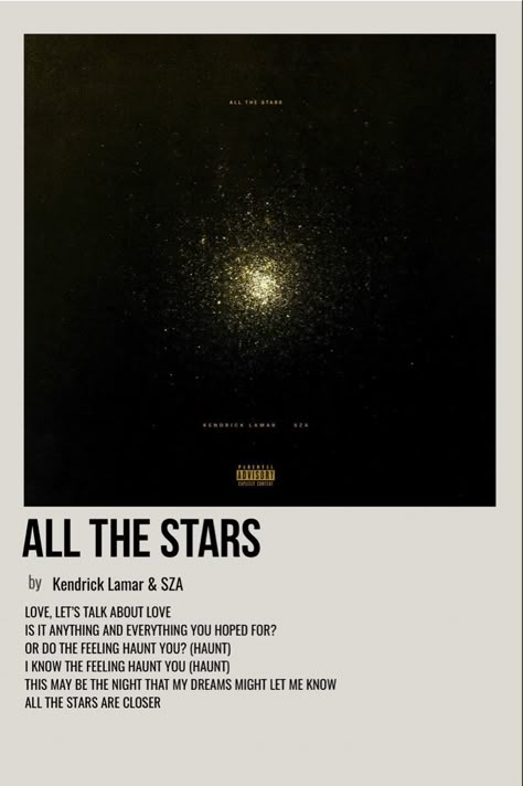 minimal polaroid song poster for all the stars by kendrick lamar & sza Song Albums Wallpaper, Songs Cover Photo, All The Stars Kendrick Lamar Wallpaper, Album Covers For Wall, Song Album Posters, Songs Album Cover, Album Covers With Songs, Songs Album, Sza Kendrick Lamar