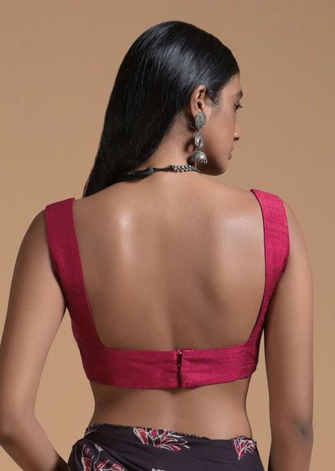 Silk Sari Blouse, Square Neckline Blouse, Latest Saree Blouse, Sleeveless Blouse Designs, Ready Made Blouse, Saree Blouses Online, Blouse Indian, Kalki Fashion, Fashionable Saree Blouse Designs