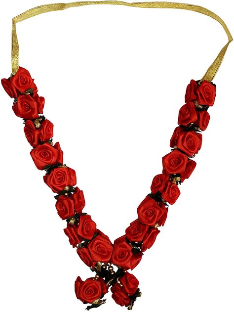 Amazon.com : Indian Garland Haar Mala for Idol of 8 Inches to 1 Foot/Frame Red Rose : Everything Else Shraddhanjali Banner, Indian Garland, Nature Photography Trees, Mother Kali, Photo Album Layout, Flame Art, Artificial Garland, Rose Garland, Fabric Flowers Diy