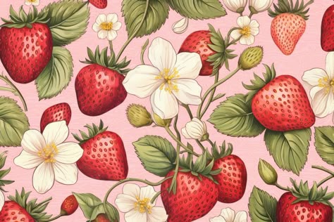 Vintage drawing of strawberry smoothie pattern backgrounds flower fruit. | free image by rawpixel.com / charlie Computer Wallpaper Strawberry, Strawberry Laptop Wallpaper Hd, Strawberry Shortcake Macbook Wallpaper, Strawberry Aesthetic Wallpaper Desktop, Strawberry Macbook Wallpaper, June Laptop Wallpaper, Strawberry Shortcake Computer Wallpaper, Strawberry Pc Wallpaper, Strawberry Laptop Wallpaper