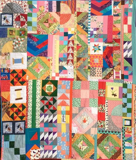 Sampler Quilt Blocks, Jen Kingwell Quilts, Block Quilt Ideas, Improv Quilt, Triangle Quilt Pattern, Patchwork Projects, Improv Quilting, Scrap Projects, Quilt Block Ideas