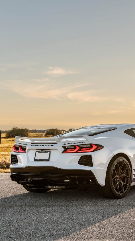 Hennessey Chevrolet Corvette Stingray Supercharged H700 2023 Engine: 6.2L V8 Power: 534 kW / 717 hp Torque: 856 Nm / 631 lb-ft 0-100 kph: 2.9 seconds 2023 Corvette Stingray, Chevrolet Corvette C8 Stingray, Corvette C8 Stingray, C7 Stingray, C8 Corvette, Corvette C8, Chevrolet Corvette Stingray, Corvette Z06, Car Boot