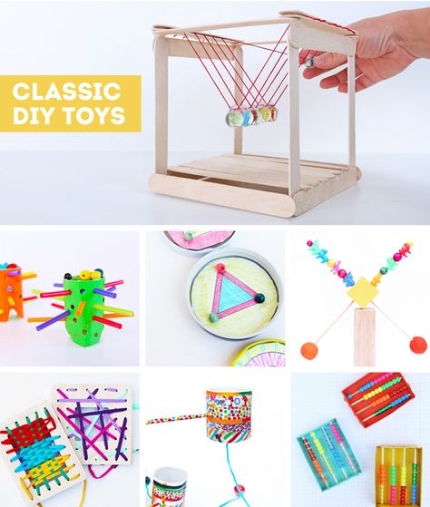 40 Of The Best DIY Toys To Make With Kids - Babble Dabble Do Diy Toys Easy, Perlengkapan Bayi Diy, Babble Dabble Do, Diy Toddler Toys, Toys To Make, Purl Bee, Baby Toys Diy, Homemade Toys, Diy Kids Toys