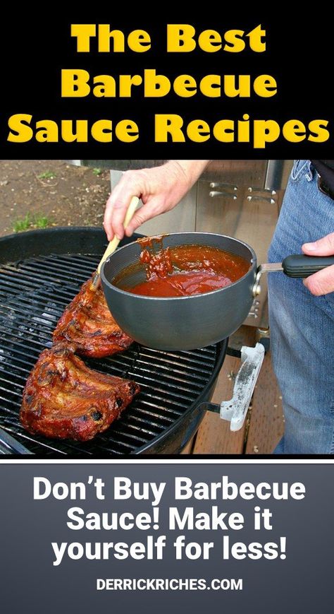 Top 10 Barbecue Sauce Recipes - Don't buy barbecue sauce. Make barbecue sauce with one of these ten best recipes. Years of experiments have gone into these Top 10 Barbecue Sauce Recipes. via @derrickriches Best Barbecue Sauce, Carolina Bbq Sauce, Slow Cooked Pulled Pork, Homemade Bbq Sauce Recipe, Barbecue Sauce Recipes, Homemade Barbecue Sauce, Barbeque Sauce, Bbq Sauce Recipe, Bbq Sauce Homemade