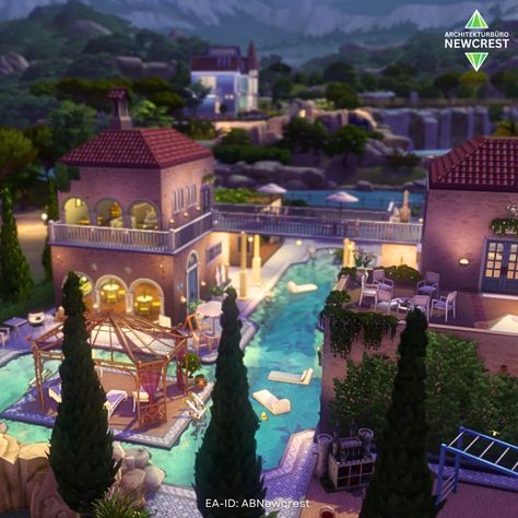 🍋 Riviera Family Pool & Gym 🍋 [swipe for floorplan] So this is the first build with the new Sims 4 Riviera Retreat kit. I will also post a reel with my favourite items from this one. 🧘 Pool type lot 🛋 Fully furnished 🍀 Functional & playtested 🏘 Basegame & Riviera Retreat ✅ No CC 📐 40x30 It's in the gallery. EA-ID: ABNewcrest 🌿 #thesims4 #sims #simstagram #showusyourbuids #sims4story Sims 4 Gym, Sims 4 Pool, Houses Layout, Sims 4 Houses Layout, Family Pool, Sims 4 Expansions, Sims 4 Build, Sims 4 Houses, Sims House