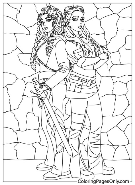 Descendants  4 Poster Stuff To Trace, Zombies Coloring Pages, Mystical Kingdom, Descendants Coloring Pages, Descendants Birthday Party, Descendants Disney, Descendants Party, Descendants 4, Disney Zombies