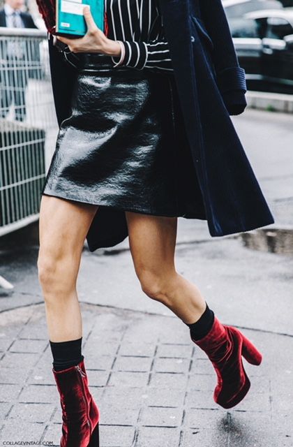 Red Boots Outfit, Velvet Boots, Velvet Shoes, Collage Vintage, Red Boots, Winter Trends, Mode Inspo, Moda Vintage, Inspired Outfits