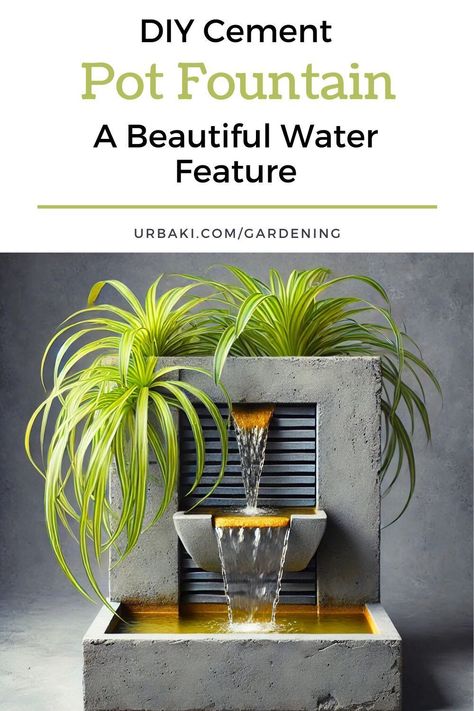 Add a serene and elegant touch to your garden with this DIY cement pot fountain! This step-by-step guide walks you through creating a simple yet stylish water feature that enhances any outdoor space. Perfect for patios, gardens, or balconies, this fountain provides a relaxing ambiance with its gentle water flow. Bring the soothing sound of water into your garden and create your own peaceful retreat! Plus, it’s a budget-friendly project that adds charm and tranquility to any setting. Pot Fountain, Diy Cement, Garden Decor Diy, Cement Pots, Beautiful Water, Soothing Sounds, Water Feature, Water Flow, Water Features