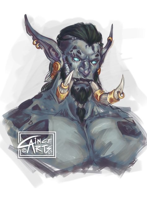 Warcraft Orc, World Of Warcraft Characters, Warcraft Characters, Elf Characters, Warcraft Art, Night Elf, Character And Setting, Fantasy Races, Mythical Creatures Art