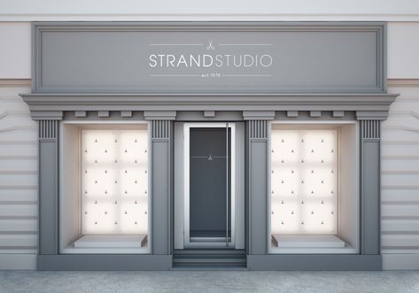 Shop Frontage Design, Front Store Display, Studio Front Design, Shop Front Design Modern, Modern Store Fronts, Shop Exterior Design, Small Shop Design, Restaurant Exterior Design, Shop Facade