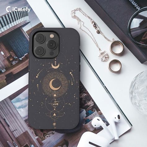 Celestial Moon Astrology Phone Case iPhone Samsung Pixel & More #207 https://icasefy.com/products/celestial-moon-astrology-phone-case-iphone-samsung-pixel-more-207 iCasefy #Bestseller Celestial Phone Case, Spiritual Phone Case, Celestial Elements, Flower Games, Moon Astrology, Earbuds Case, Mystical World, Home Phone, Moon Stars