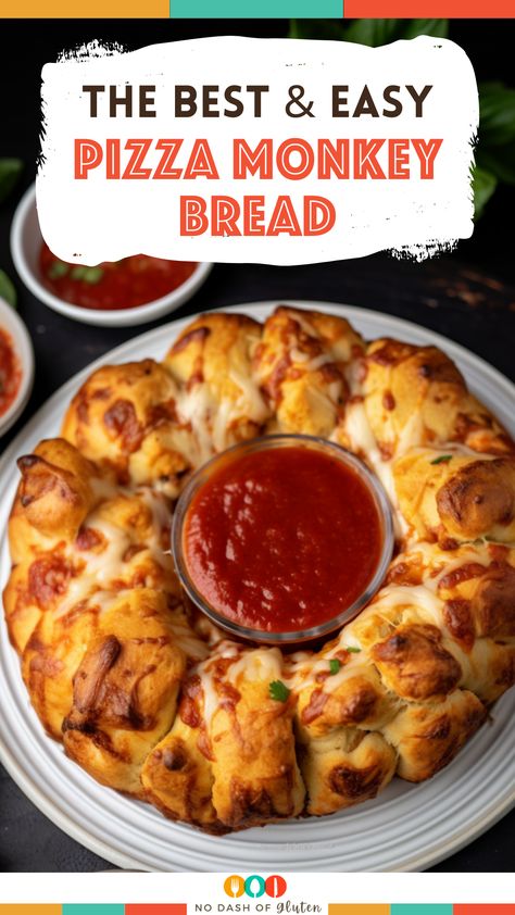 Pizza Bread Rolls, Pizza Bread Recipe Easy, Pizza Monkey Bread With Canned Biscuits, Biscuit Pizza Dough Recipe, Pizza Dough Monkey Bread, Gluten Free Monkey Bread Easy, Monkey Bread Pizza Pull Apart, Biscuit Pepperoni Monkey Bread, Pizza Bundt Pan Pull Apart Biscuit