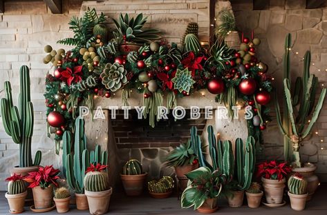 Wild West Christmas, Fireplace Backdrop, Western Christmas Tree, Holiday Backdrop, Christmas Arch, Door Backdrops, Photo Studios, Christmas Fireplace Decor, Christmas Balloons