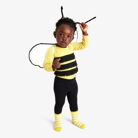 Easy, simple DIY homemade bumblebee costume idea for baby using super soft basics. All under $25 with fast, free shipping! Diy Bumblebee Costume, Toddler Bee Costume, Pikachu Costume Diy, Baby Bee Costume, Bee Costume Diy, Bumblebee Costume, Easy Diy Halloween Costumes, Bumble Bee Costume, Sibling Costume