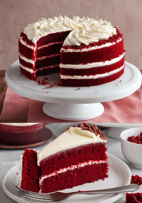 Red Velvet Cake 3 Tier Red Velvet Cake, Vegan Chocolate Pudding, Chocolate Souffle, Chocolate Eclair, Cake Truffles, Red Food Coloring, Red Food, Round Cake Pans, Food Words