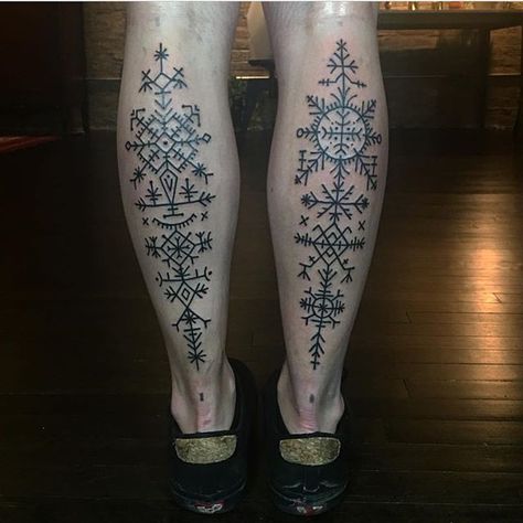 Tattoos by @baylenlevore Tag photos #darkartists to submit your work and follow the artists to see more of their tattoos! Croatian Tattoo, Neat Tattoos, Slavic Tattoo, Berber Tattoo, Polish Tattoos, Slavic Paganism, Kunst Tattoos, Tattoo Board, Geometric Tattoos