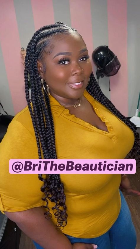 Braids Styles 2023, Latest Hair Braids Styles 2023, Half Knotless Braids, 6 Braids, Braids 2022, Vacation Hairstyle, Hair Braids Styles, Box Braids Tutorial, New Braids