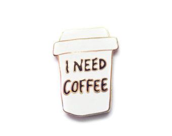 I Need Coffee Enamel Pin Coffee Pins, I Need Coffee, Kate Bishop, Clint Barton, Need Coffee, Enamel Pin Badge, Cool Pins, Roller Derby, Soft Grunge