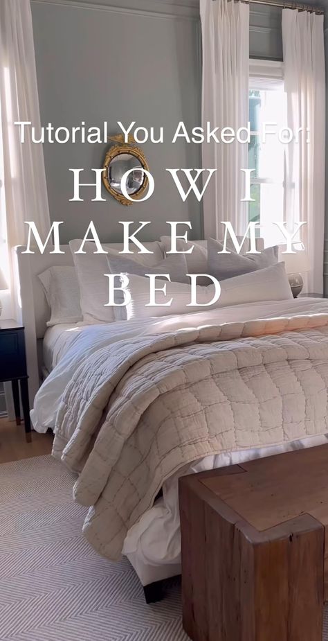 Chrissy Marie, Girl Apartment, Room Makeover Bedroom, Blue Pillows, Found On Amazon, How To Make Bed, Guest Bedroom, Bedroom Makeover, Bed Design