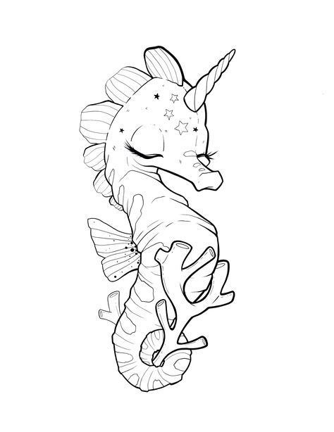 Sea Horse Coloring Pages, Sketching For Beginners, Sketches For Beginners, Easy Sketches For Beginners, Easy Sketches, Seahorse Tattoo, Cartoon Princess, Sharpie Tattoos, Princess Coloring