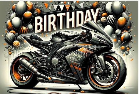 Motorcycle Background, Happy Birthday Sir, Birthday Men, Happy Birthday Man, Happy Birthday Black, White Motorcycle, Biker Quotes, Happy Birthday Greetings, Whats App