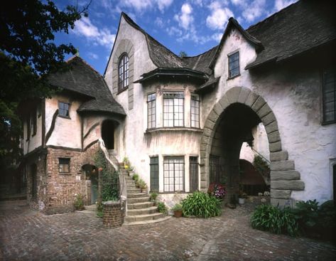 20th-Century Storybook Homes | Design for the Arts & Crafts House | Arts & Crafts Homes Online Spadena House, French Buildings, Storybook House, Fairytale House, Inside A House, Storybook Homes, Revival Architecture, Fairytale Cottage, Storybook Cottage