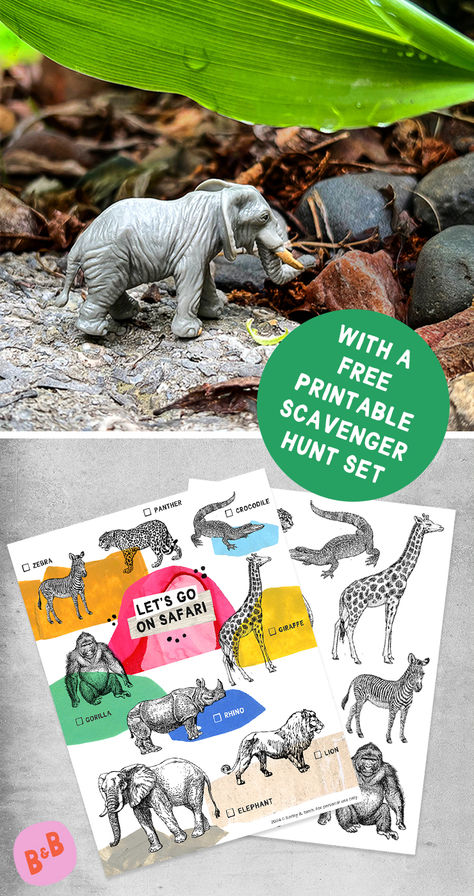 Our backyard safari kids activity and free printable safari scavenger hunt PDF pages Safari Animal Scavenger Hunt, Safari Scavenger Hunt Free Printable, Safari Party Activities, Safari Scavenger Hunt, Toddler Activities Summer, Outdoor Play For Kids, Outdoor Activity For Kids, Outdoor Nature Activities, Mini Backyard