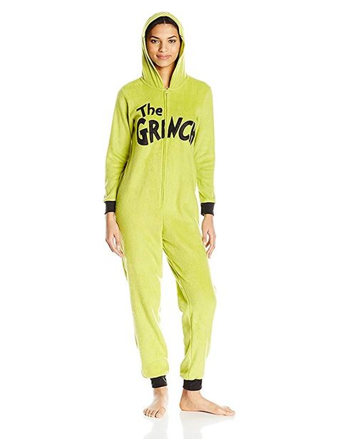 10 Last Minute Impressive Gifts You Can Still Amazon Prime | GirlieGirl Army Grinch Onesie, Grinch Hoodie, Grinch Costume, Onesie Party, Grinch Pajamas, Grinch Costumes, Christmas Pajama Party, Poofy Skirt, Pajama Costume