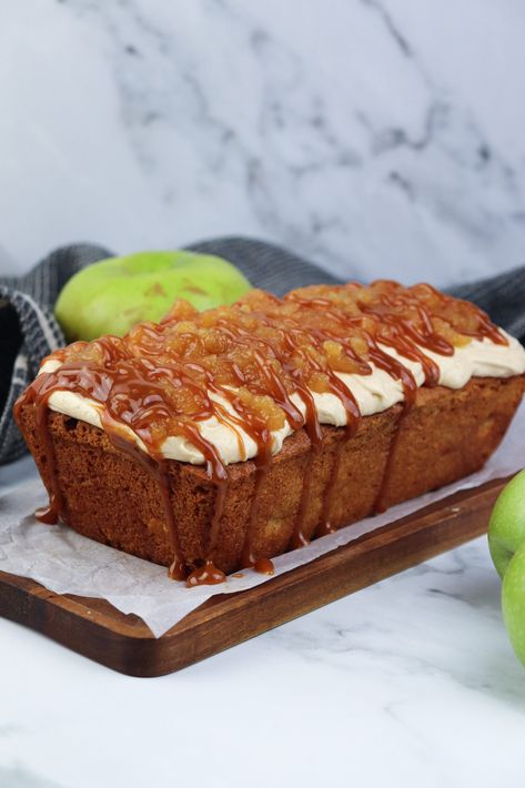 Caramel Apple Loaf Cake Caramel Apple Loaf Cake, Mini Apple Loaf Cakes, Apple Loaf Cake, Caramel Apple Desserts, Apple Loaf, Butter Chicken Curry, Cake Recipes At Home, Slow Cooker Beef Stroganoff, Loaf Cake Recipes